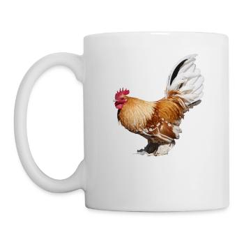 Cochins are one of the largest chicken breeds - Mug - white - Left