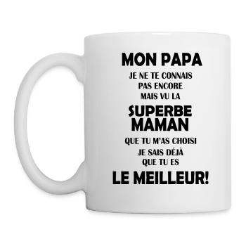 Annonce grossesse Cadeau Futur Papa Future Maman - Mug blanc - blanc - Gauche