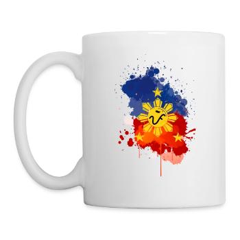 Philippinen Flagge Geschenkidee Baybayin Pi - Tasse - Weiß - Links