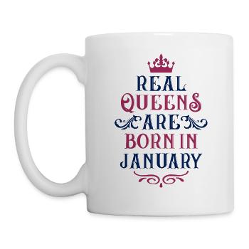 Zodiac sign Aquarius Capricorn Woman January born - Mug - white - Left