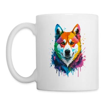 Akita - Tasse - Weiß - Links