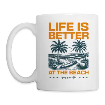 Life is Better At The Beach - Mug - white - Left