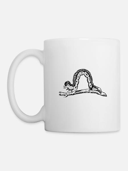 Raupe vintage - Tasse - Weiß