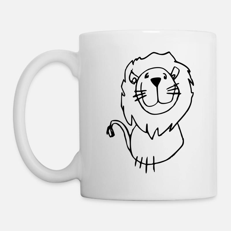 Lionne à la crinière - Mug blanc - blanc