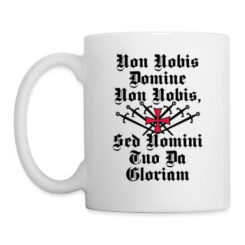 23 Ritter Kreuz Schwerter Non Nobis Domine - Tasse - Weiß - Links