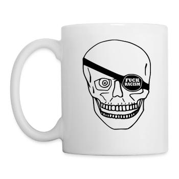 Fuck Racism Skull - Mug - white - Left