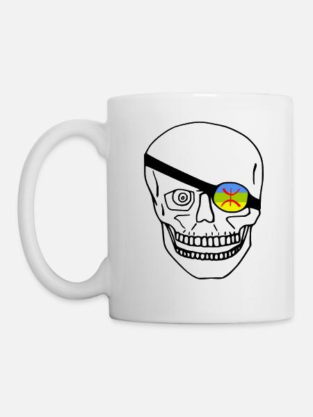 Crâne de drapeau amazigh - Mug blanc - blanc