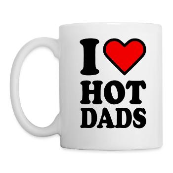 I love hot dads - Mug blanc - blanc - Gauche