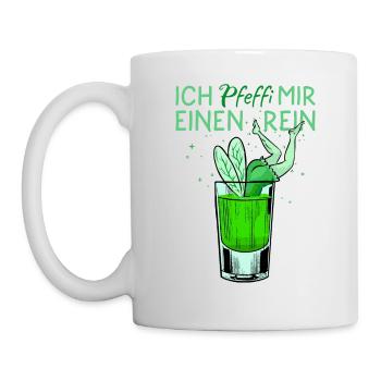 Ich Pfeffi mir einen Rein Pfefferminz Likör JGA - Tasse - Weiß - Links