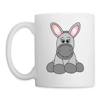 Kleiner süßer Esel - Tasse - Weiß - Links