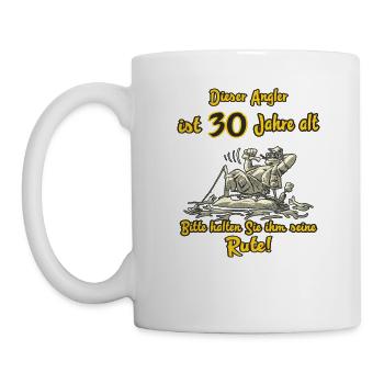 Dieser Angler ist 30 Jahre Geburtstag RAHMENLOS G - Tasse - Weiß - Links