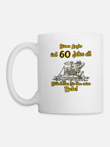 Dieser Angler ist 60 Jahre Geburtstag RAHMENLOS G - Tasse - Weiß
