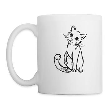cute cat - Mug - white - Left