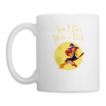 Yes I Can Drive a Stick print Gift For Halloween - Mug - white - Left