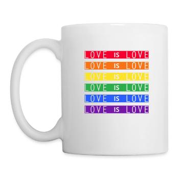 Love is Love LGBT Pride Quote Gay Lesbian Gift - Mug - white - Left