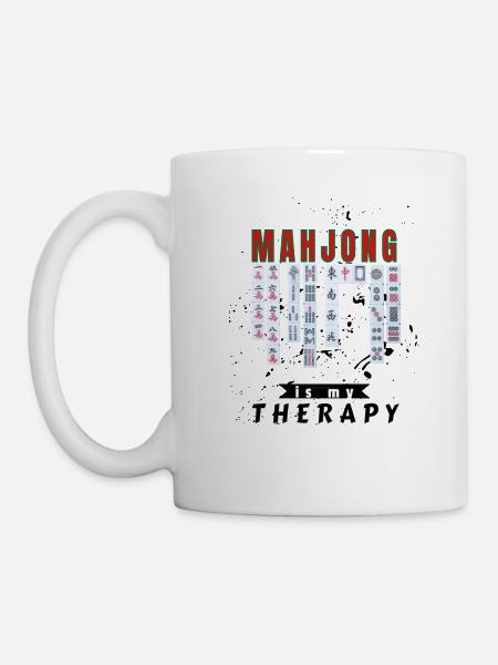 Mahjong ist meine Therapie Mah Jong Solitaire Play - Tasse - Weiß