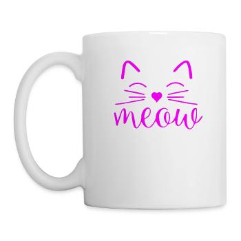Meow Cute Cat Face. Funny Costume product for Cat - Mug - white - Left