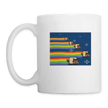 Nyan Nyan Katzen-T-Shirt Hot Topic Shirt-Strampler - Tasse - Weiß - Links