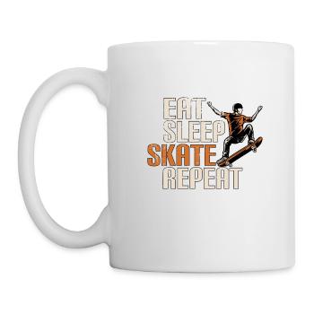 Eat Sleep Skate Repeat Funny Gift for - Mug - white - Left