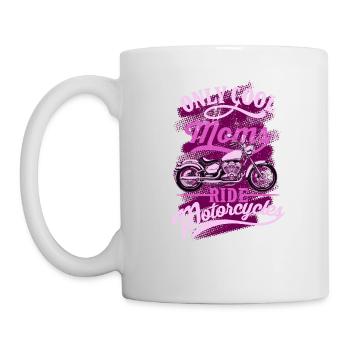 Seules les mamans cool montent des motos Drôle de cadeau pour - Mug blanc - blanc - Gauche