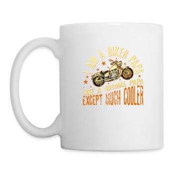 I Am A Biker Papa design Cadeau pour grand-père - Mug blanc - blanc - Gauche