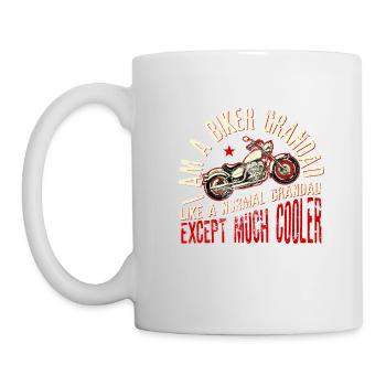 I Am A Biker Grandad print Funny Gift for Cool - Mug - white - Left