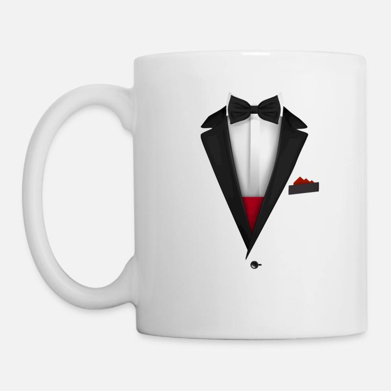 Tuxedo design with Bowtie For Weddings And - Mug - white