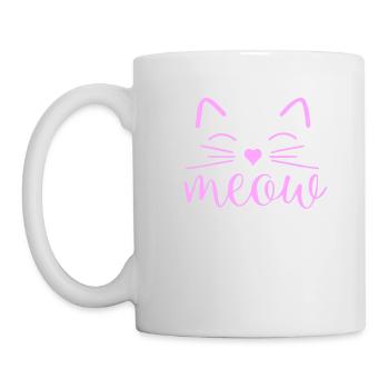 Meow Cute Cat Face. Funny Costume product for Cat - Mug - white - Left