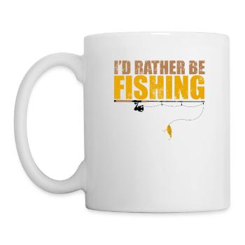 Je préfère être un t-shirt de pêche drôle de cadeau pour - Mug blanc - blanc - Gauche