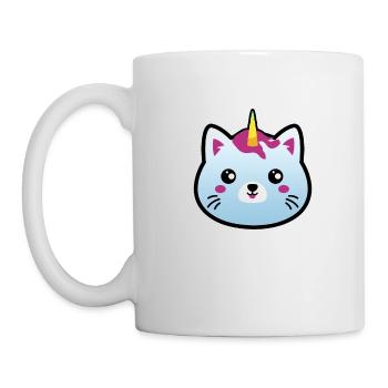Magical Caticorn design Cute Gift for Cat Lovers - Mug - white - Left
