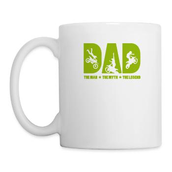 Papa Der Mann Der Mythos Die Legende Design Geschenk für - Tasse - Weiß - Links