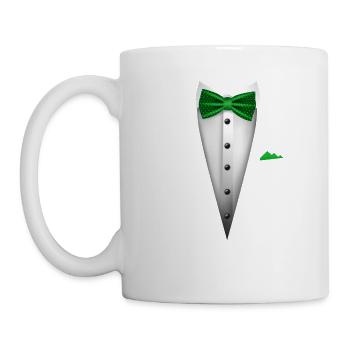 Tuxedo design with Bowtie For Weddings And - Mug - white - Left