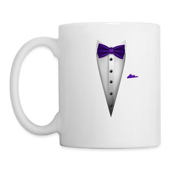 Tuxedo design with Bowtie For Weddings And - Mug - white - Left