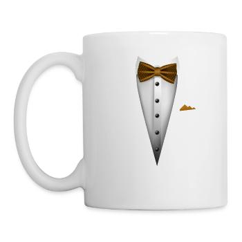 Tuxedo design with Bowtie For Weddings And - Mug - white - Left