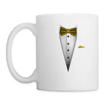 Tuxedo design with Bowtie For Weddings And - Mug - white - Left
