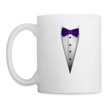 Tuxedo design with Bowtie For Weddings And - Mug - white - Left