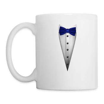 Tuxedo design with Bowtie For Weddings And - Mug - white - Left