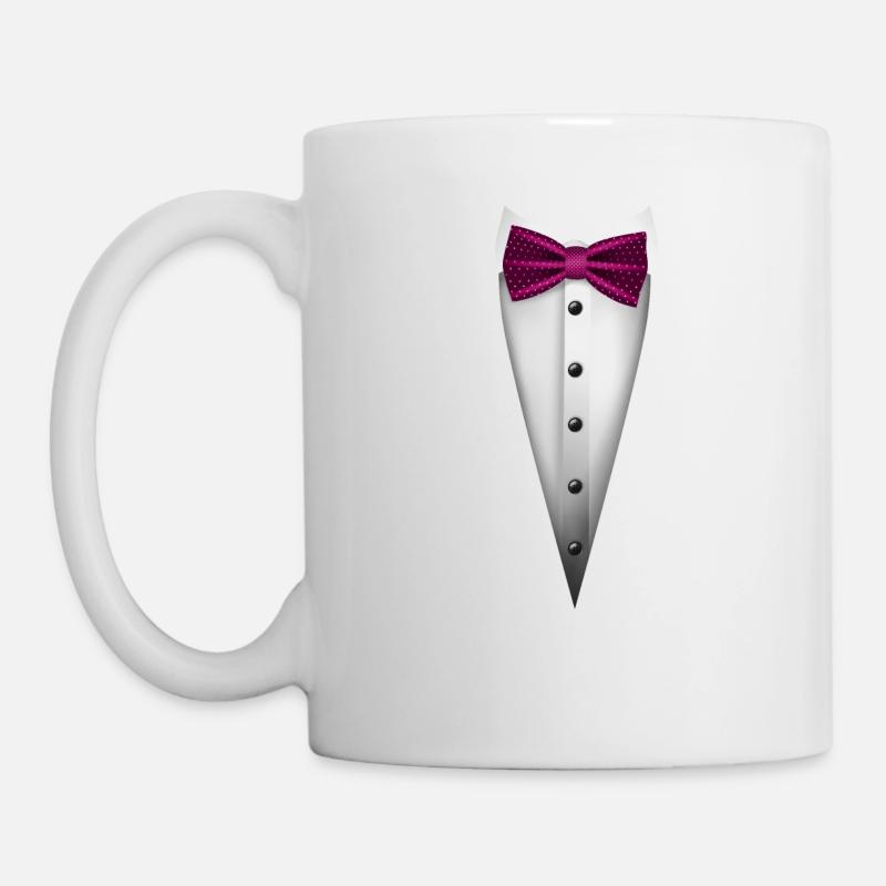 Tuxedo design med Bowtie til bryllupper og - Mugg - vit