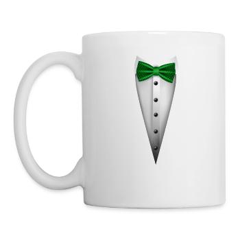 Tuxedo design with Bowtie For Weddings And - Mug - white - Left