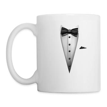 Tuxedo design with Bowtie For Weddings And - Mug - white - Left