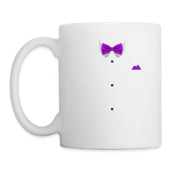 Tuxedo design with Bowtie For Weddings And - Mug - white - Left