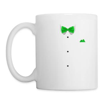 Tuxedo design with Bowtie For Weddings And - Mug - white - Left
