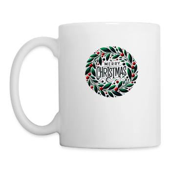 Frohe Weihnachten Design Lustiges Geschenk für Weihnachtsliebhaber - Tasse - Weiß - Links