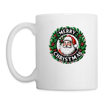 Frohe Weihnachten Design Lustiges Geschenk für Weihnachtsliebhaber - Tasse - Weiß - Links