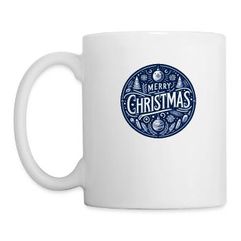 Frohe Weihnachten Design Lustiges Geschenk für Weihnachtsliebhaber - Tasse - Weiß - Links