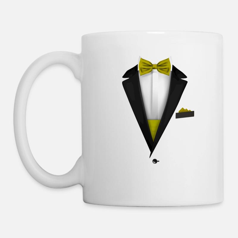 Tuxedo design with Bowtie For Weddings And - Mug - white