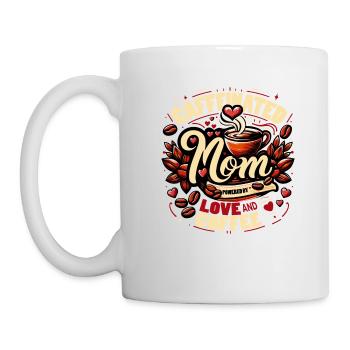 Caffeinated Mom Design Powered by Love and Coffee - Mug - white - Left