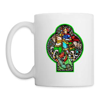 kirchenfenster heiliger georg - Tasse - Weiß - Links