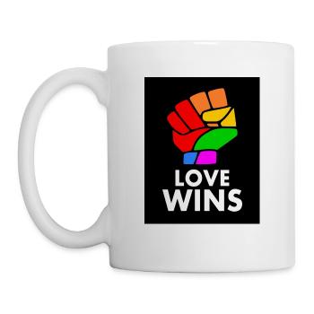 Love wins - Tasse - Weiß - Links