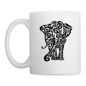 Éléphant - Mug blanc - blanc - Gauche